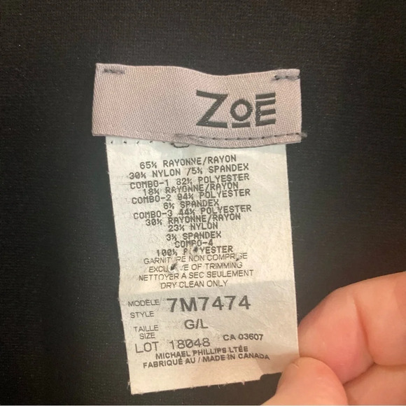 ZOE Sz L Colourful Colour  Block Pattern Unlined Button Closure Pockets Coat - Picture 7 of 12